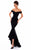 Tarik Ediz Off Shoulder High Low Mermaid Evening Gown 50284 - 1 pc Sax In Size 6 Available CCSALE 6 / Sax