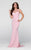 Tarik Ediz - Pearl Embellished Sheath Dress 50084 Special Occasion Dress 0 / Pink