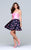 Tarik Ediz - Print Straight Across Neck Dress 50110 Special Occasion Dress 0 / Powder Pink