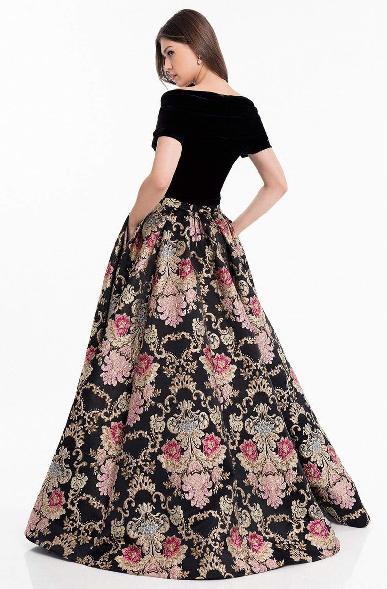 Terani Couture - 1821E7116 Off-Shoulder Velvet Tapestry Ballgown ...