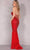 Terani Couture 1921GL0616 - Crisscross Back Feather Evening Dress Evening Dress