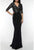 Terani Couture - 1922M0525 Sequined V-neck Trumpet Dress With Train Mother of the Bride Dresses