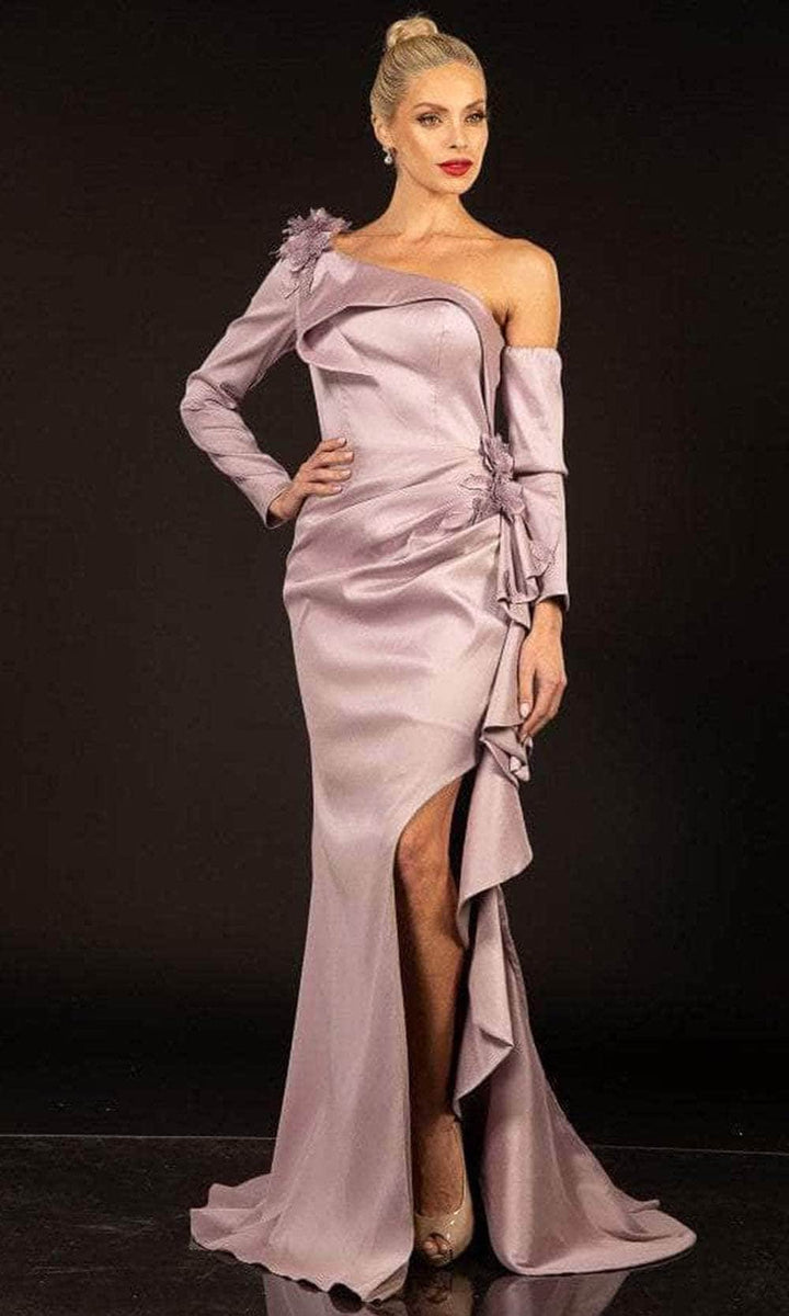 Mauve Dresses 2024 Mauve Color Dresses For Prom Couture Candy   Terani Couture 2021e2831 Asymmetric Ruffle Drape Evening Gown Evening Gown 0 Mauve 30818346336339 720x 