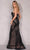 Terani Couture 2221GL0417 - Scallop Motif Feather Evening Dress Evening Dress