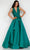 Terani Couture 231P0006 - Sleeveless V-Neck Dress Special Occasion Dress 00 / Emerald