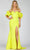 Terani Couture 231P0181 - Off-Shoulder Ruffled Sleeve Prom Gown Special Occasion Dress 00 / Citrine