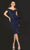 Terani Couture - Beaded Lace Sheath Cocktail Dress 2021C2625 - 1 pc Navy In Size 18 Available CCSALE 18 / Navy