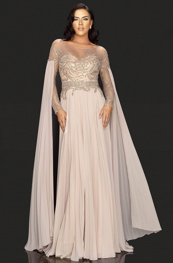 Terani Couture - Illusion Bateau Formal Gown 2011M2117 - 1 pc Sage In Size 16 Available CCSALE 16 / Sage