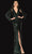 Terani Couture - Low V-Neck Sequin Evening Dress 2021M2962 Evening Dresses 00 / Hunter