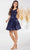 Tiffany Homecoming 27362 - Scoop Sequin Cocktail Dress Cocktail Dresses 0 / Navy