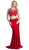 Two Piece Embellished Evening Dress Dress XXS / Red