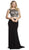 Vine Appliqued Two Piece Evening Dress Dress