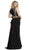 Vine Appliqued Two Piece Evening Dress Dress