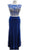 Vine Appliqued Two Piece Evening Dress Dress XXS / Royal